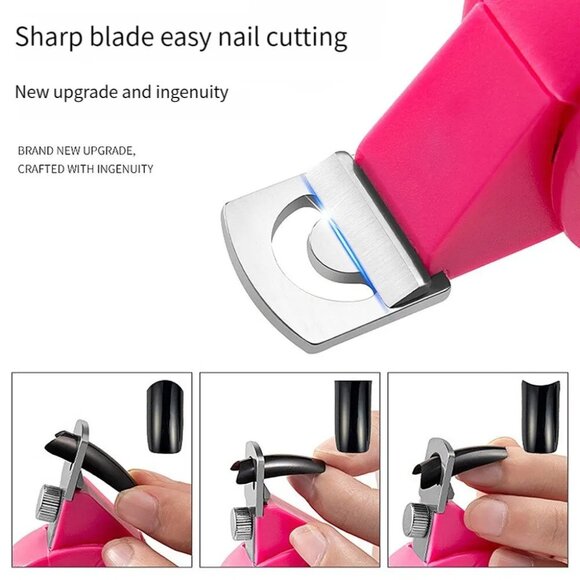 Acrylic Nail Clipper Adjustable Stainless Steel Cutter(1 set) - Picture 6 of 12